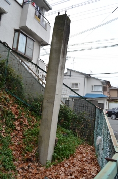 東京第二陸軍造兵廠 香里製造所 東香里新町１０−２にある柱（大阪）
