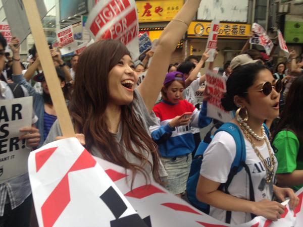 戦争反対デモ、渋谷