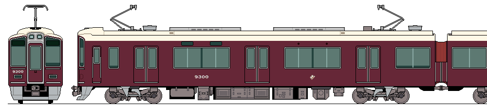 VVVFインバータ制御車(8000・8300～1000Ⅱ・1300Ⅱ系) - 阪急電鉄 ...