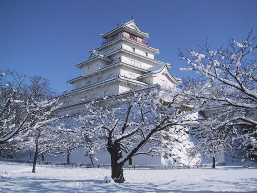 鶴ケ城の冬