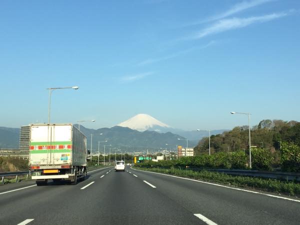 道中で見えた富士山